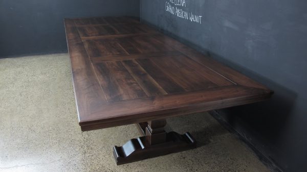 Walnut Timber Pedestal Base Table – The Elena Table